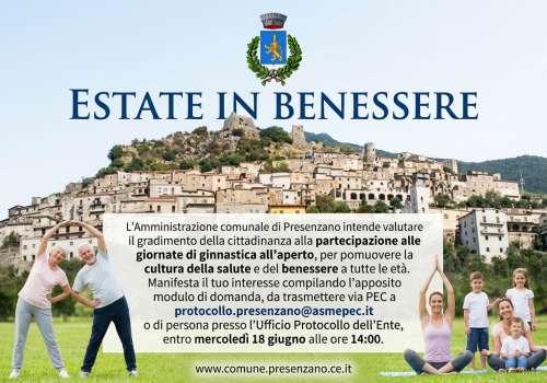 Estate in benessere, giornate di sport all\'aperto