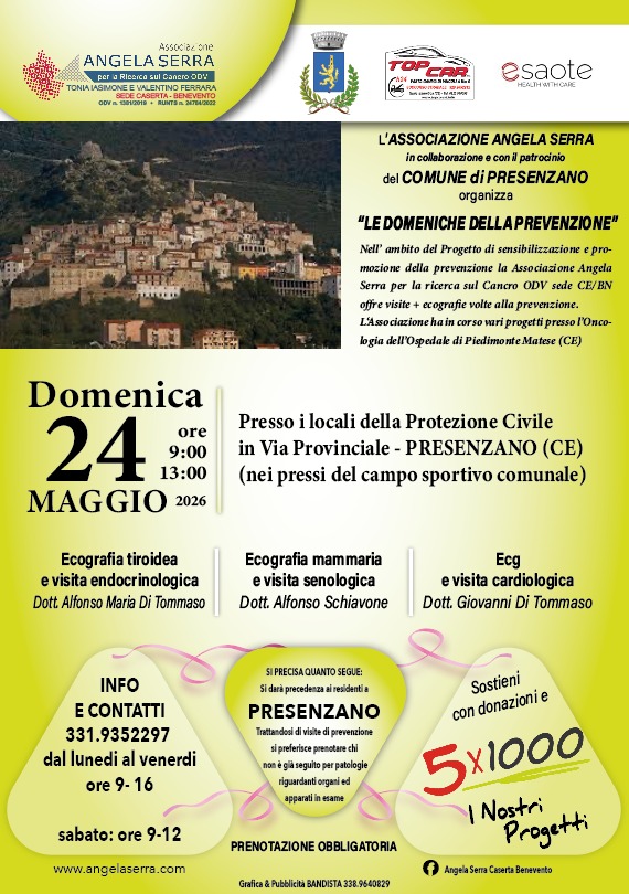Le domeniche della prevenzione 24 maggio 2026